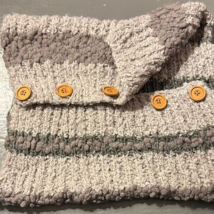 Cozy Knit Scarf with Button Accents